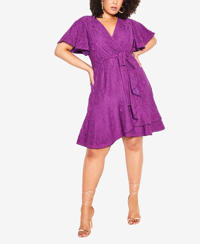 CITY CHIC Trendy Plus Size Sweet Love Lace Dress Macy's