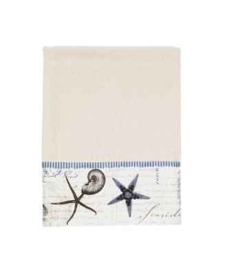 Antigua Starfish & Seashells Cotton Hand Towel, 16" x 30"