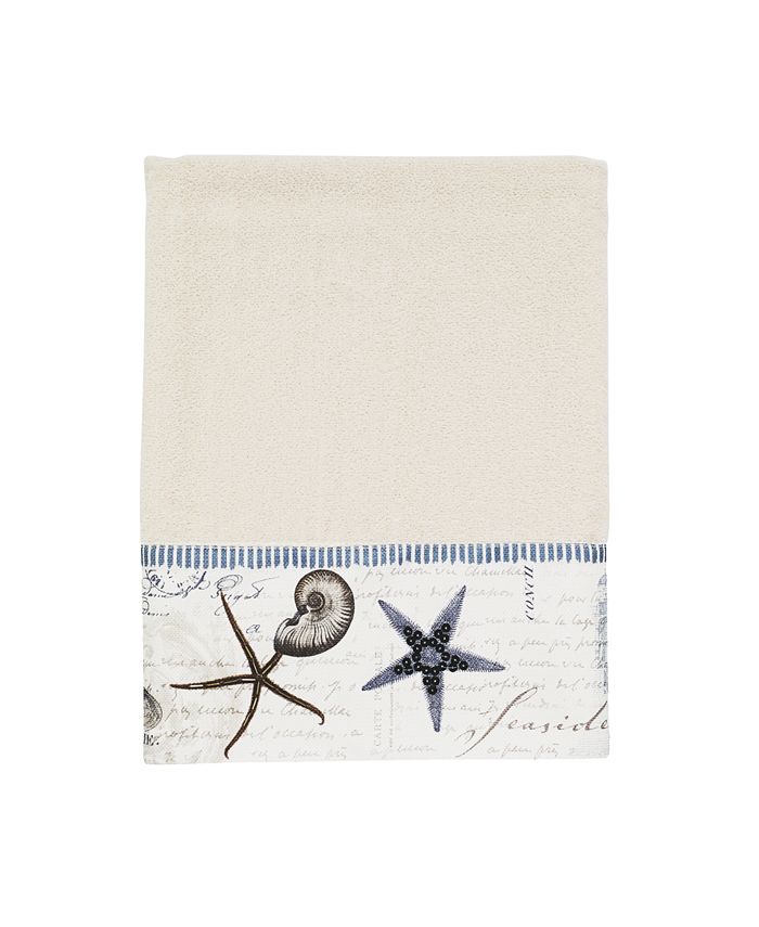 Avanti Antigua Starfish & Seashells Cotton Bath Towel, 25" x 50" Macy's