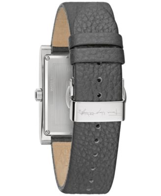 Men's Frank Lloyd Wright Robie House Gray Leather Strap Watch 31mm