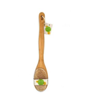 Bath Body Brush With Long Bamboo Handle