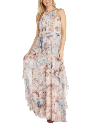 R & M Richards - Women's Printed Long A-Line Dress