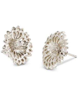 Openwork Flower Stud Earrings