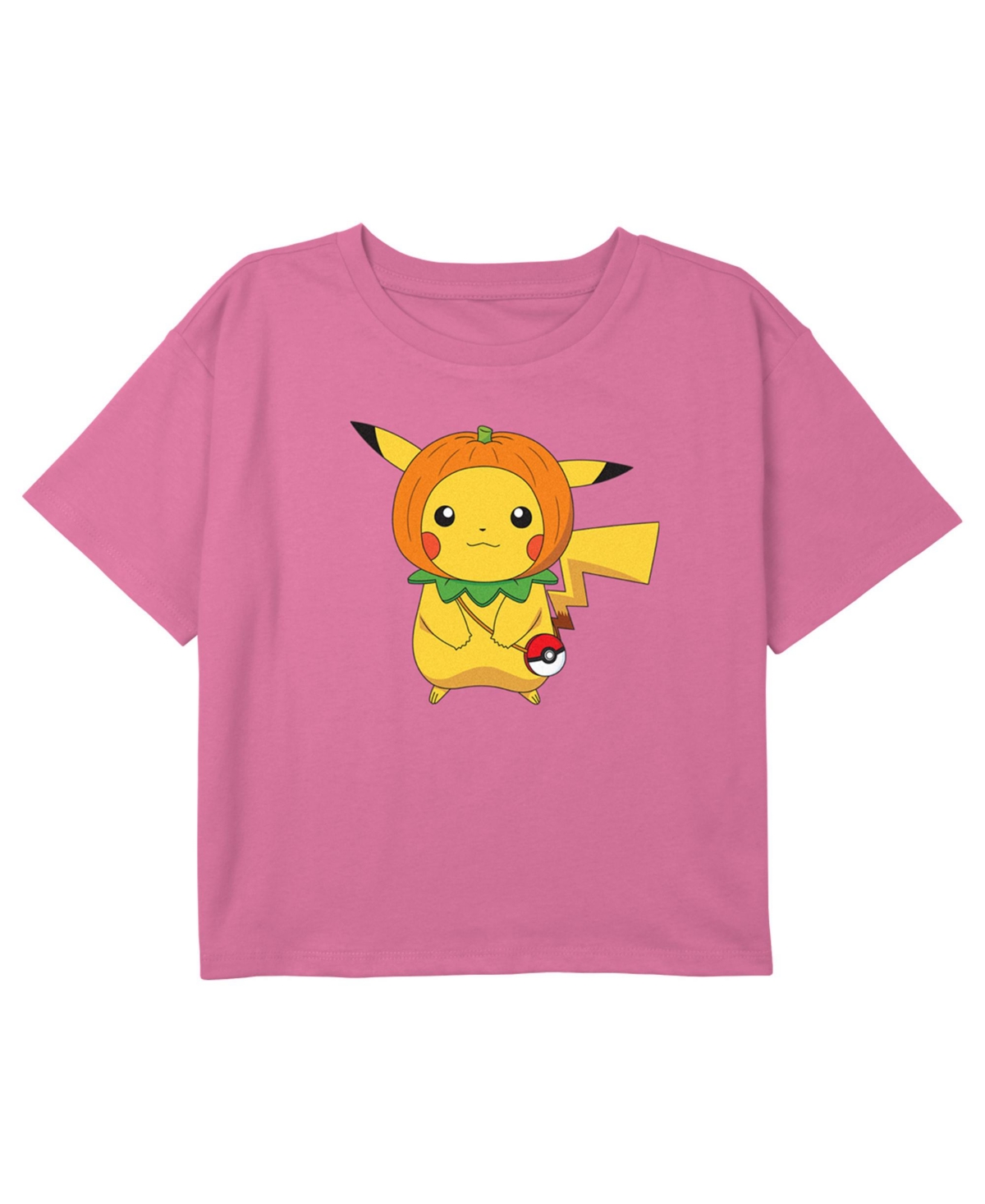 Nintendo Girl's Pokemon Halloween Pumpkin Pikachu Child T-shirt In Light Pink