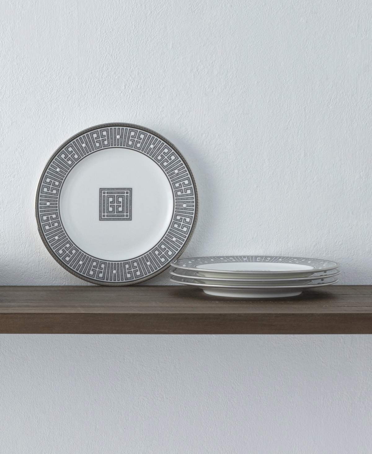 Noritake Infinity Graphite 4 Piece Bread Butter/appetizer Plate Set, Service For 4 In Gray