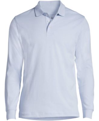 Men's School Uniform Long Sleeve Interlock Polo Shirt