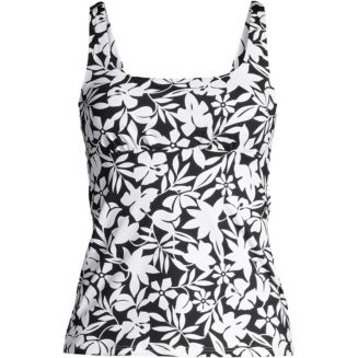 Lands' End Plus Size Mastectomy Square Neck Tankini Swimsuit Top - Macy's