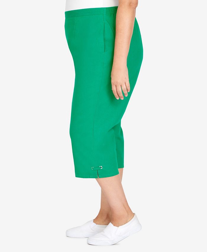 Alfred Dunner Plus Size Island Vibes Looped In Capri Pants - Macy's