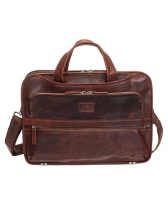 Men's Buffalo Triple Compartment Briefcase for 15.6" Laptop and Tablet