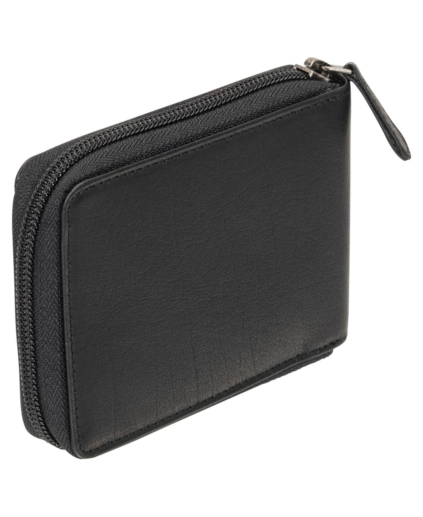 Мужской кошелёк Mancini Buffalo RFID Secure Zippered Billfold Wallet with Removable Passcase, цвет: Чёрный — фото 2