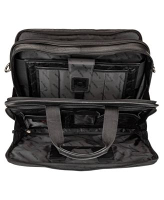 Men's Buffalo Double Compartment Top Zipper 15.6" Laptop and Tablet Briefcase