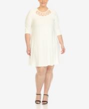 Macys plus 2025 white dress
