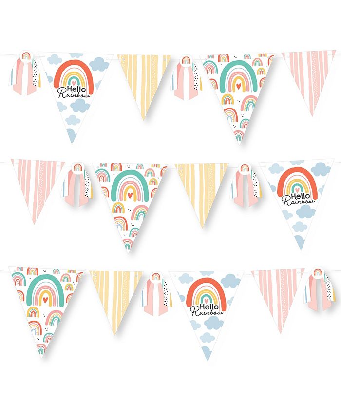 Big Dot Of Happiness Hello Rainbow Boho Baby Shower and Birthday