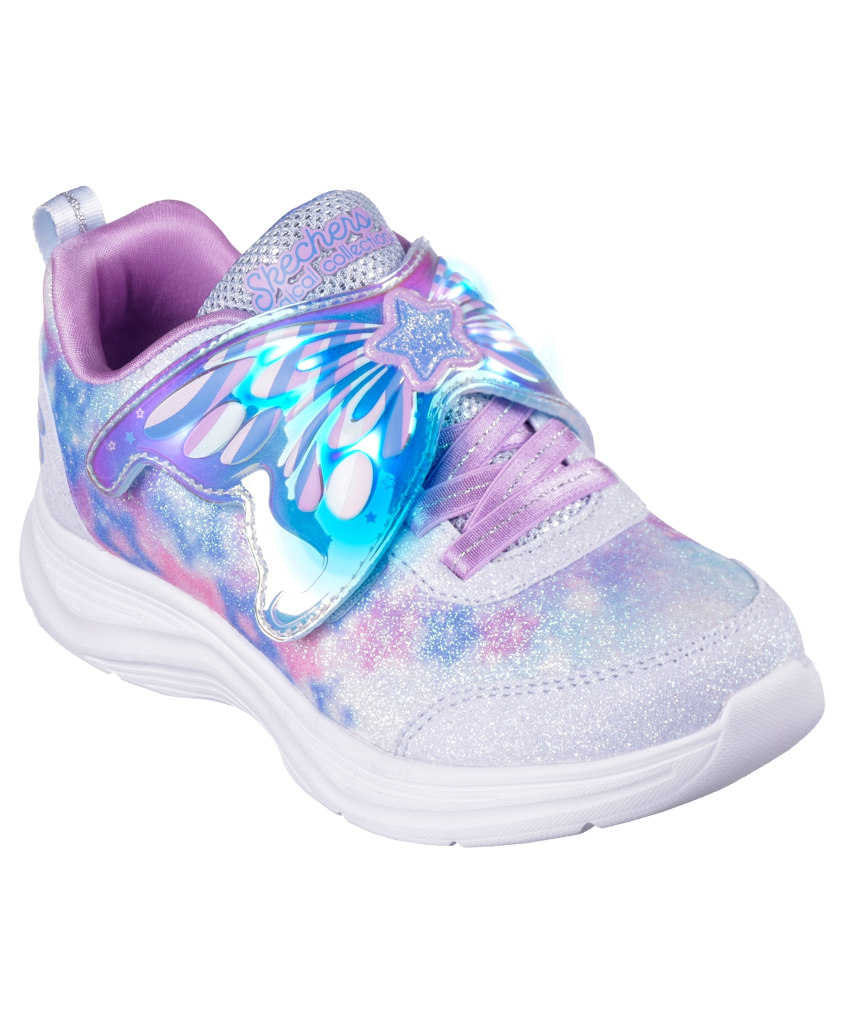Skechers Little Girls Slip-ins- Glimmer Kicks - Fairy Chaser Casual Sneakers From Finish Line In Light Violet