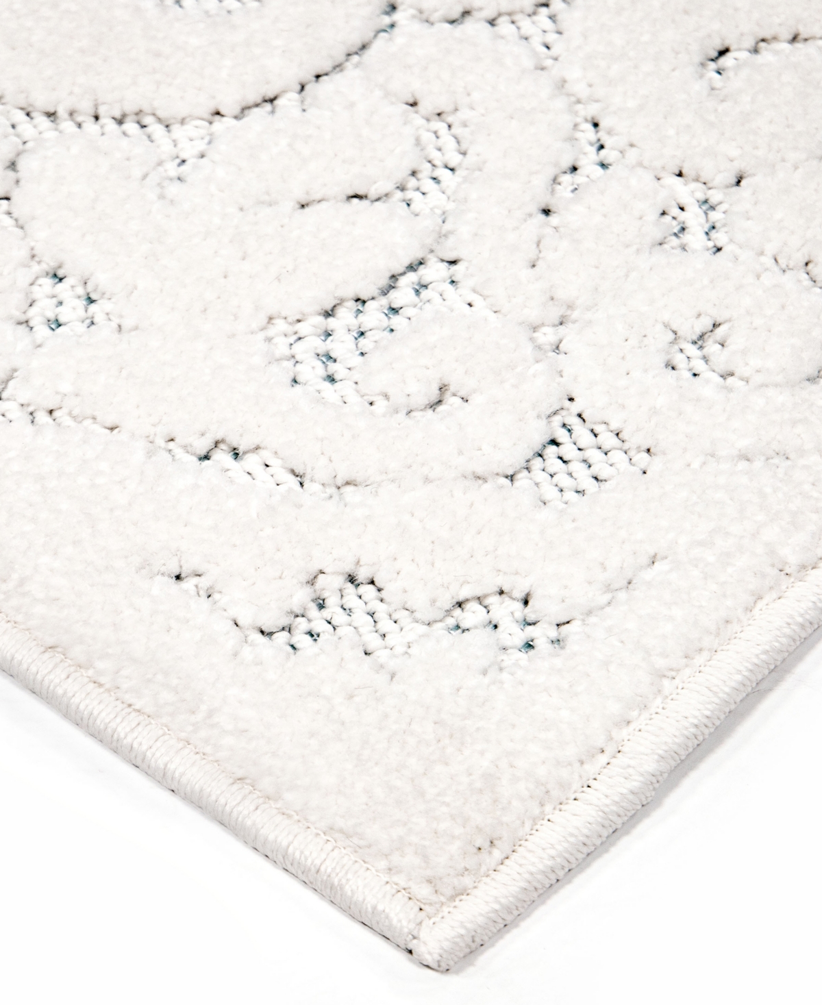 Orian Crochet Indoor, Outdoor Kensington Area Rug - Mist