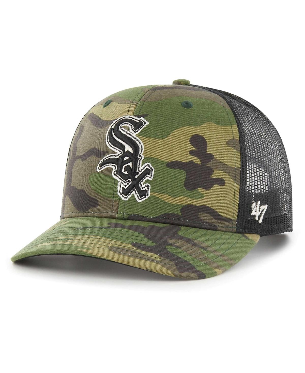 47 Brand Men's ' Camo Chicago White Sox Trucker Snapback Hat