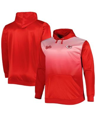 Men's Red Cincinnati Reds Fade Sublimated Fleece Big and Tall Pullover ...