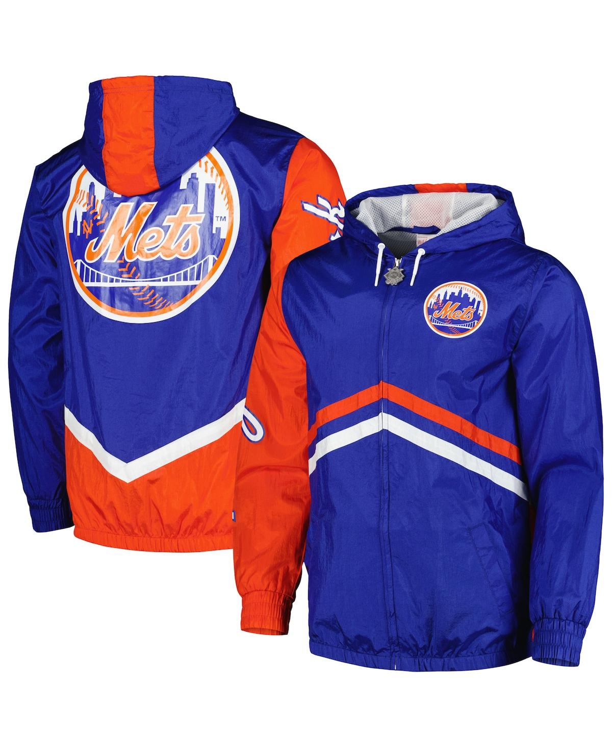 Mitchell & Ness Men's  Royal New York Mets Undeniable Full-zip Hoodie Windbreaker Jacket