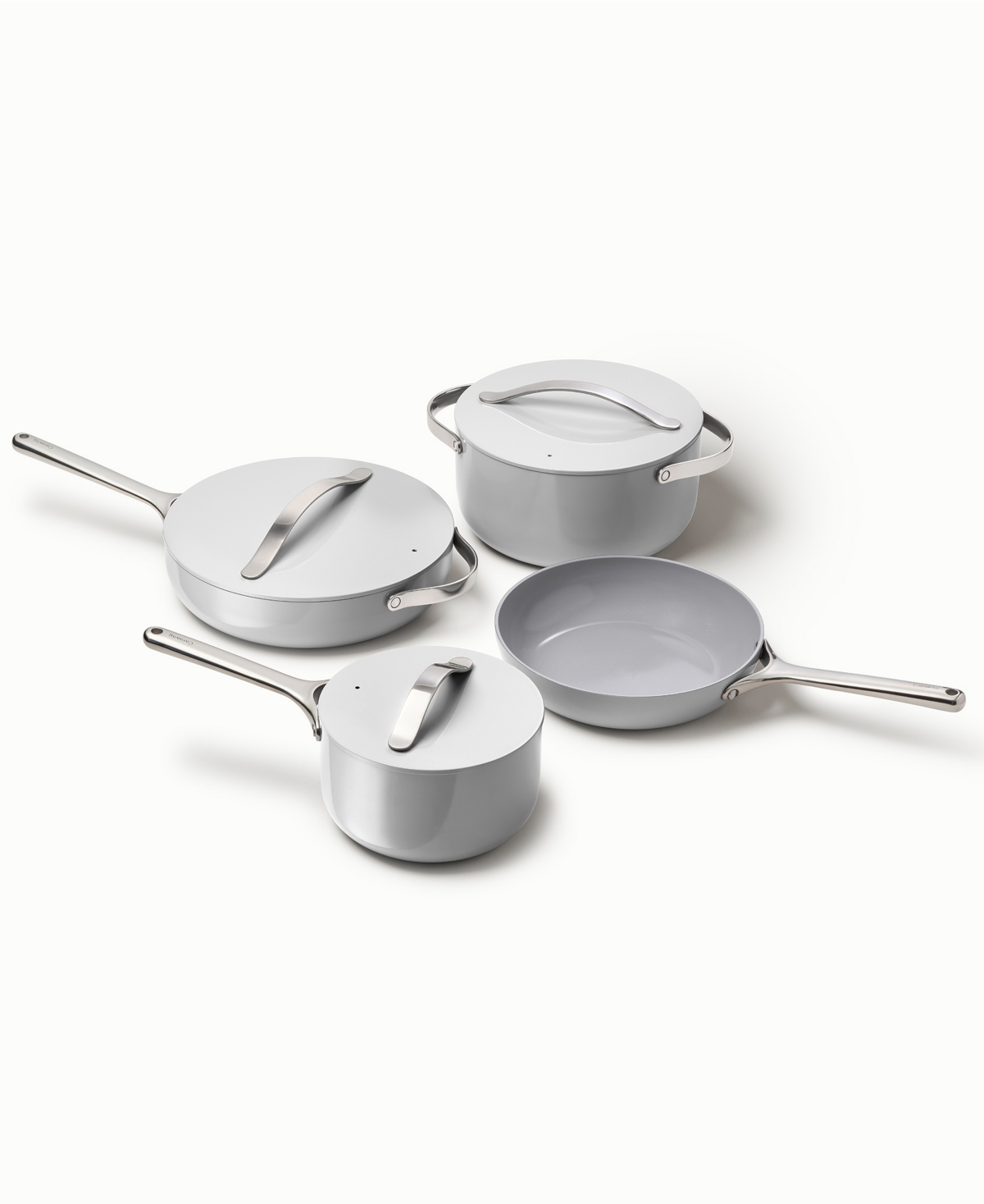 Caraway Aluminum Non-toxic Ceramic Non-stick 6 Piece Cookware Set In Gray