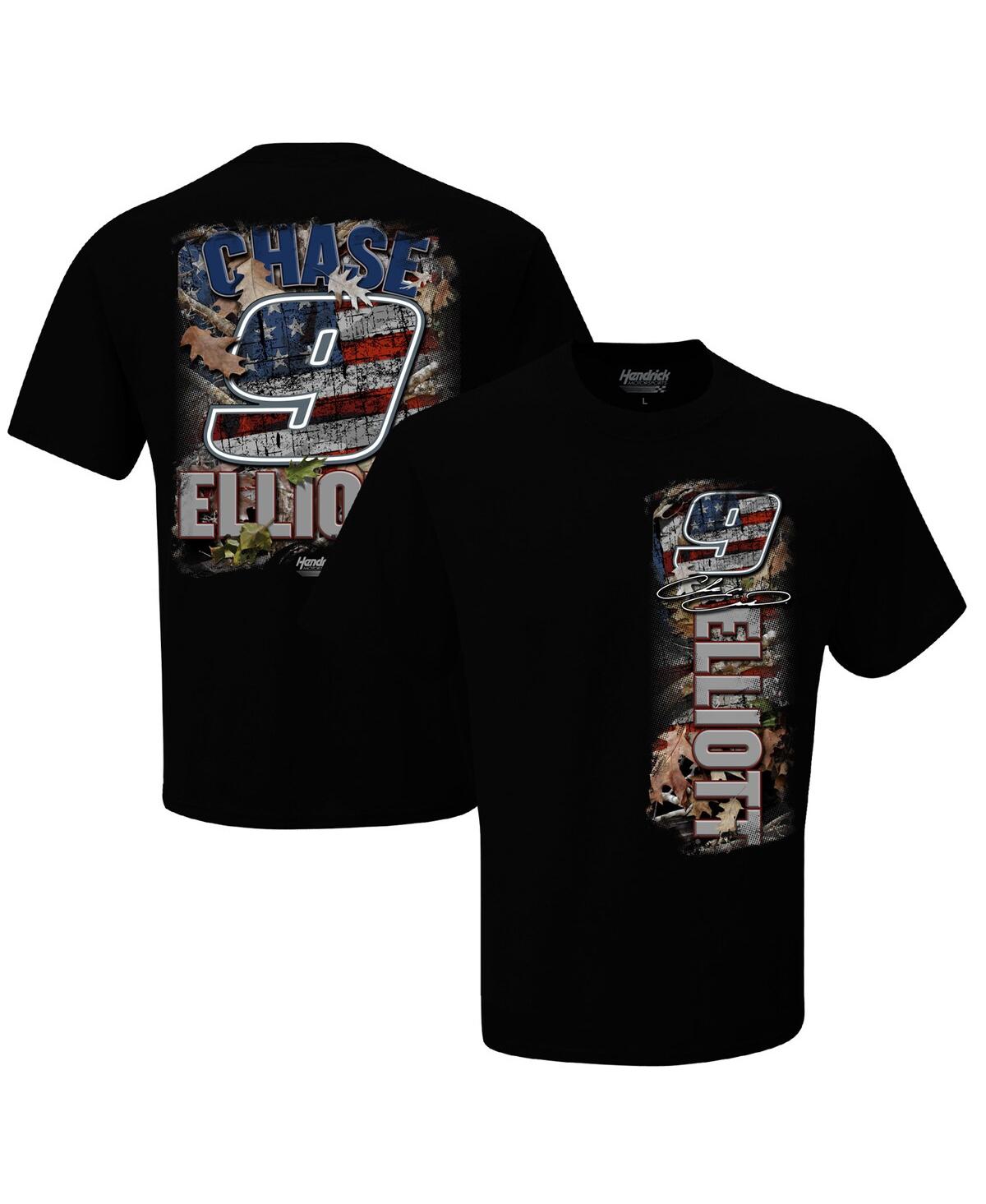 Shop Hendrick Motorsports Team Collection Men's  Black Chase Elliott Patriotic T-shirt