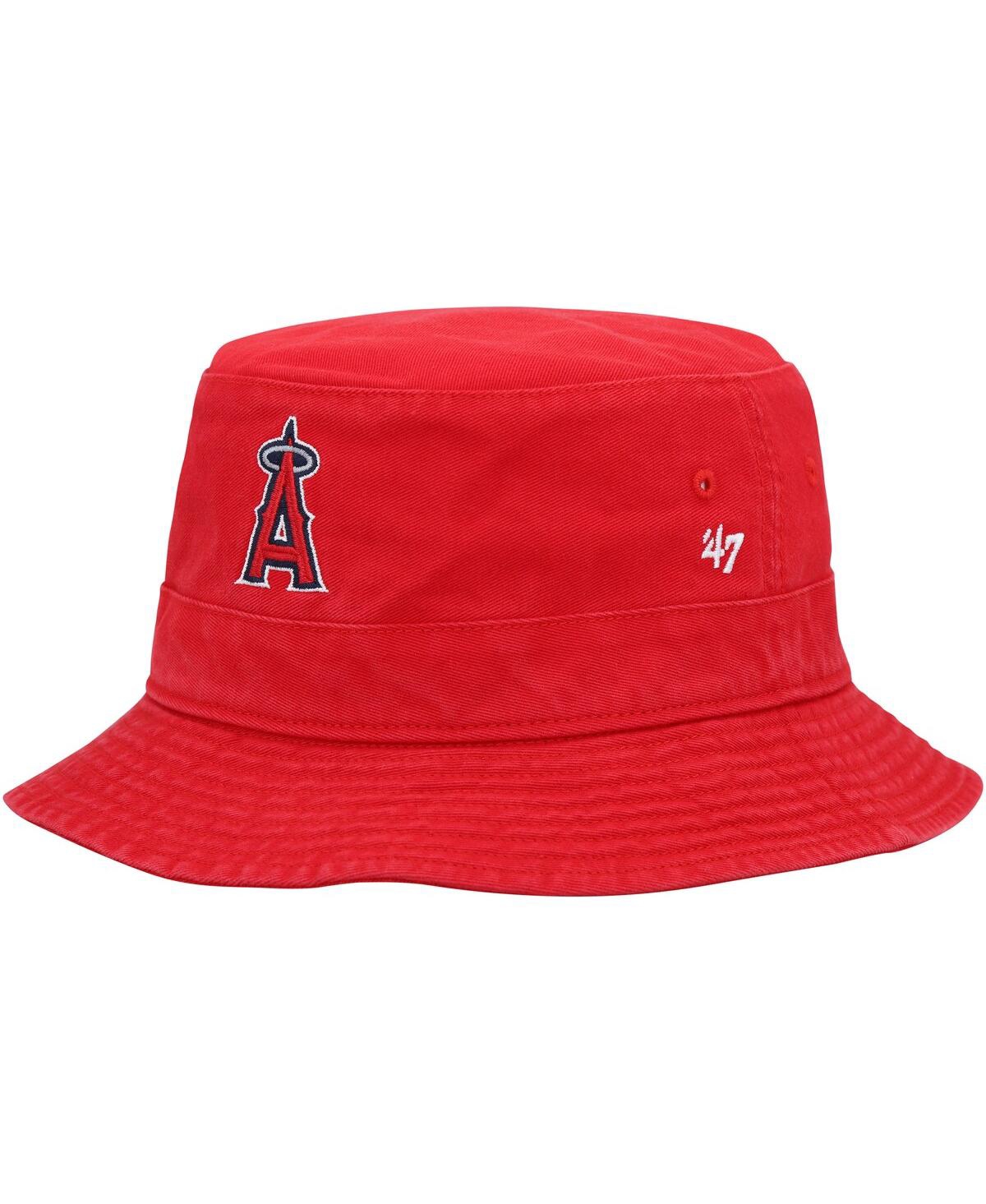 47 Brand Men's ' Red Los Angeles Angels Primary Bucket Hat In Red