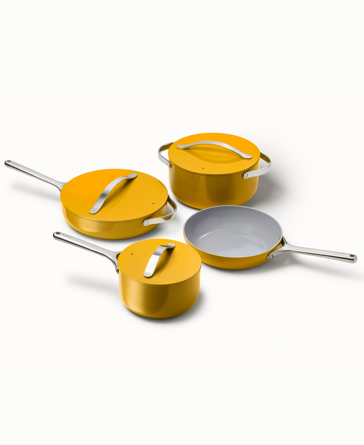 Caraway Aluminum Non-toxic Ceramic Non-stick 6 Piece Cookware Set In Marigold