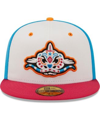 Men's White, Coral Pescados de Carolina Copa De La Diversion 59FIFTY Fitted Hat