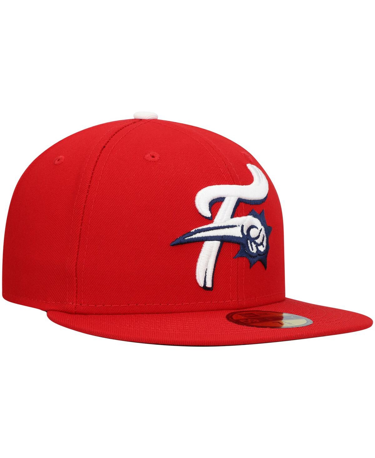Men's New EraReading Phillies Authentic Collection Team Home 59FIFTY Fitted Hat - Red