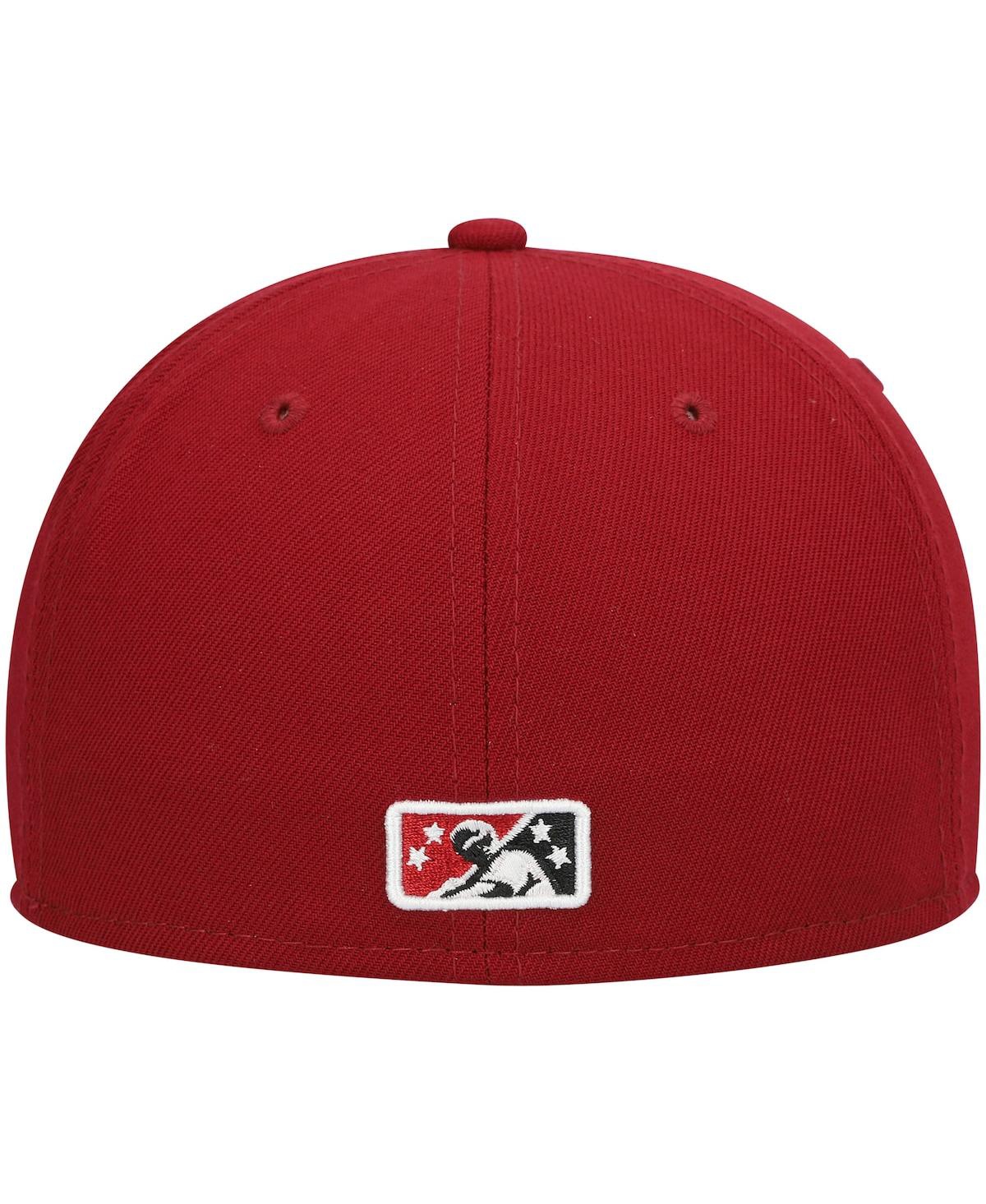 Men's New Era Red Wisconsin Timber Rattlers Authentic Collection Team Home 59FIFTY Fitted Hat