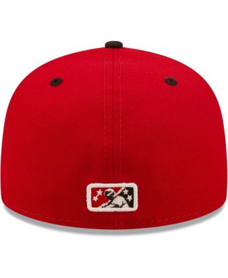 Men's Red, Black Murcielagos de Louisville Copa De La Diversion 59FIFTY Fitted Hat