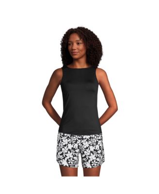 Petite High Neck UPF 50 Sun Protection Modest Tankini Swimsuit Top