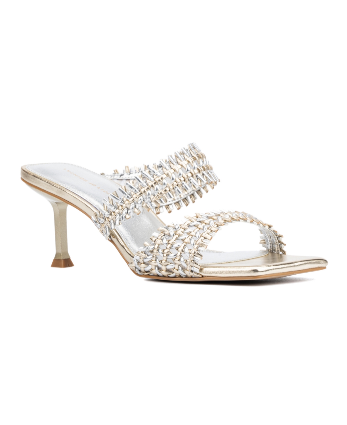 Fashion To Figure Women's Patti Wide Width Sandals Heels -gold