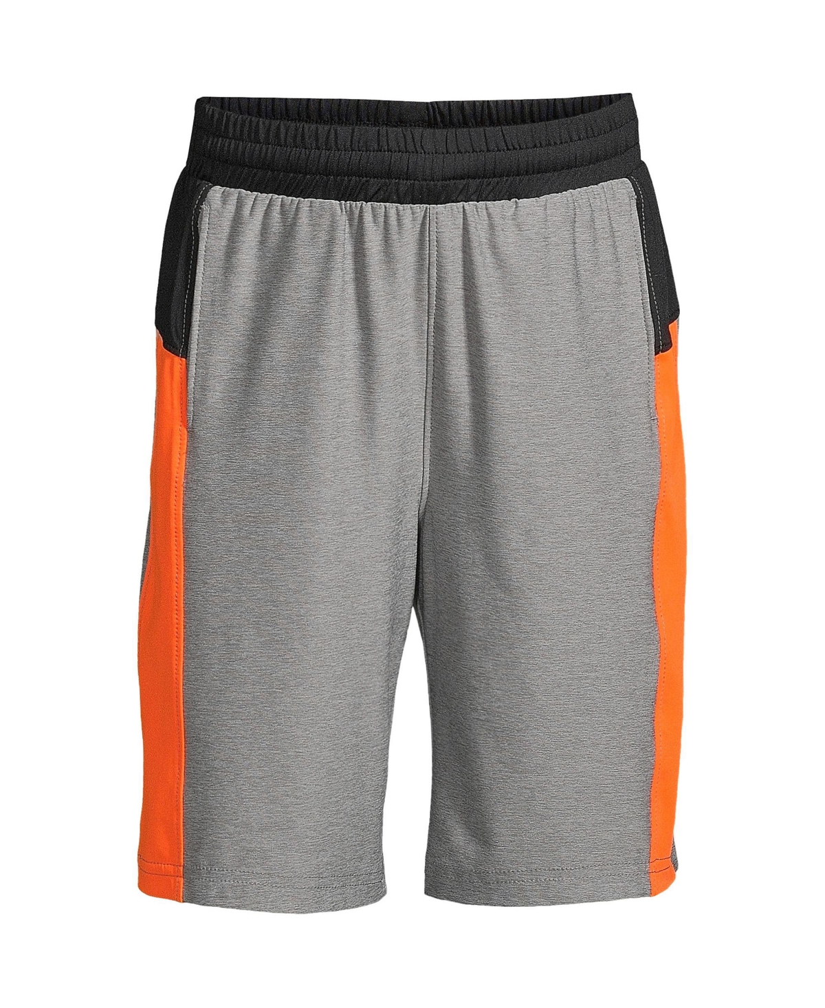 Lands' End Child Boys Husky Athletic Shorts In Cement Gray Colorblock
