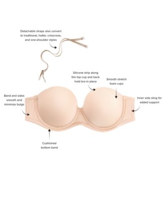Red Carpet Full Figure Underwire Strapless Bra 854119, Up To I Cup
