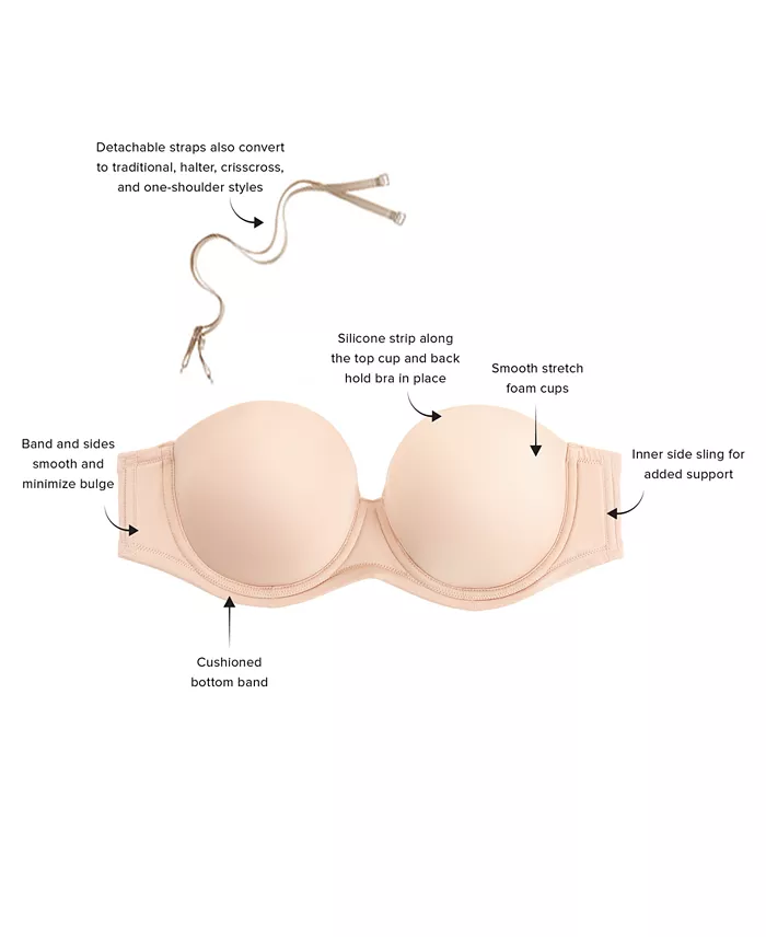 Red Carpet Full Figure Underwire Strapless Bra 854119, Up To I Cup - thumbnail 8