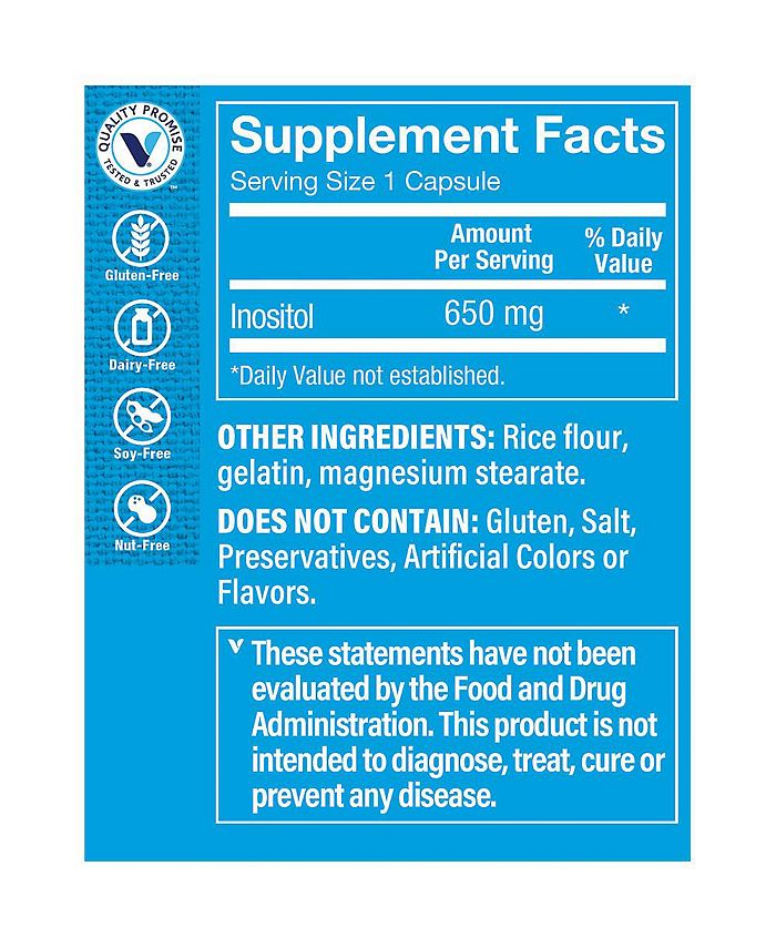 The Vitamin Shoppe Inositol Nervous System Support 650 MG (300