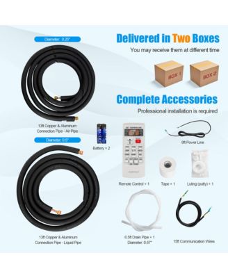 12000 BTU Mini Split Air Conditioner & Heater Ductless 17 SEER2 750 Sq. Ft
