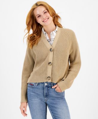 Tommy Jeans Women's Raglan-Sleeve V-Neck Cardigan Macy's - Main Image
