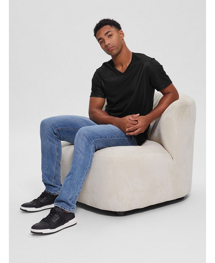 GUESS Men's Mason Yoke V-Neck T-shirt - Macy's