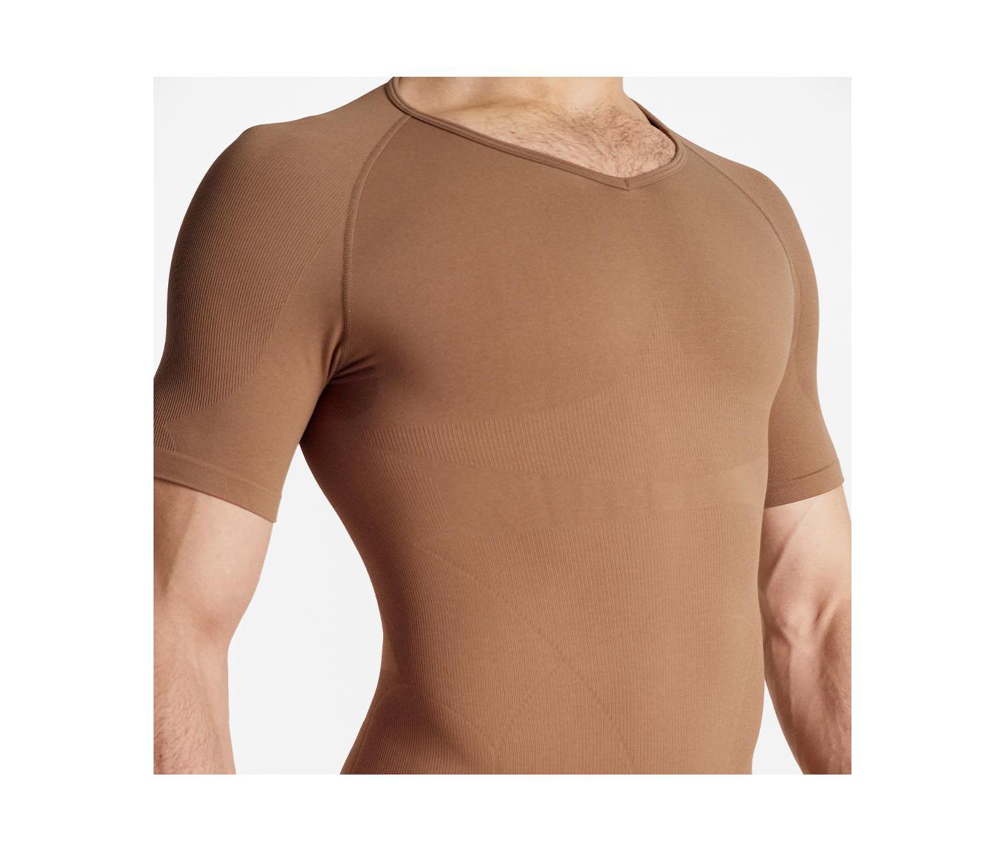 Мужская футболка Rounderbum Seamless Compression, цвет: Какао — фото 3