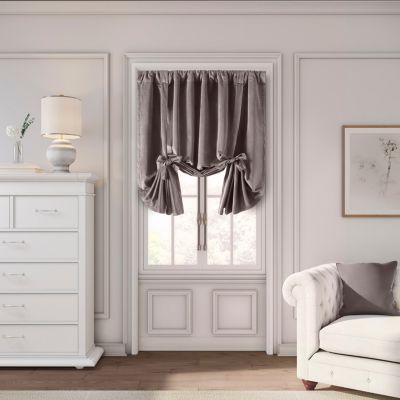 Premium Velvet Rod Pocket Tie Up Panel Curtain 50"W x 63"L