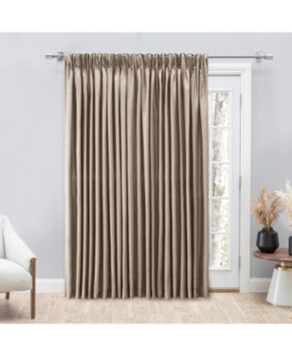 Grasscloth 2/Way Pinch Pleated w/Back Tabs Patio Curtain Panel 100"W x 84"L