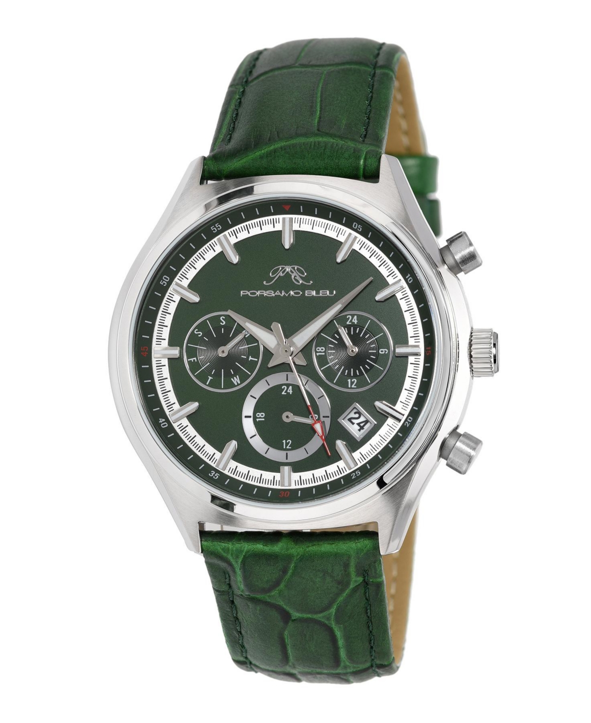 Men's Dylan Genuine Leather Band Watch 871DDYL - Green