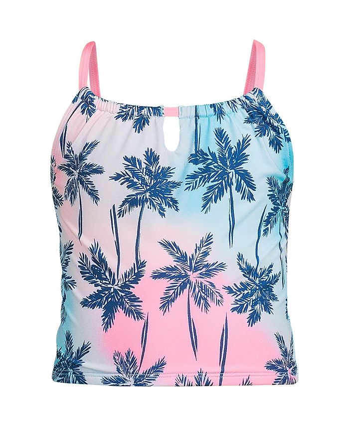 Lands' End Big Girls Plus Keyhole Tankini Swim Top Macy's