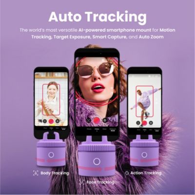 Pod Lite Fitness Tracking Phone Holder, Auto 360&deg; Rotation, Selfie, Handsfree Video Recording