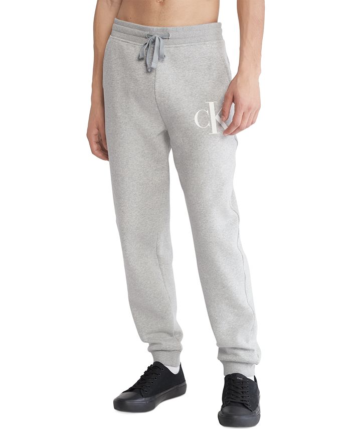 Calvin Klein Men's Monogram Fleece Jogger Pants - Macy's