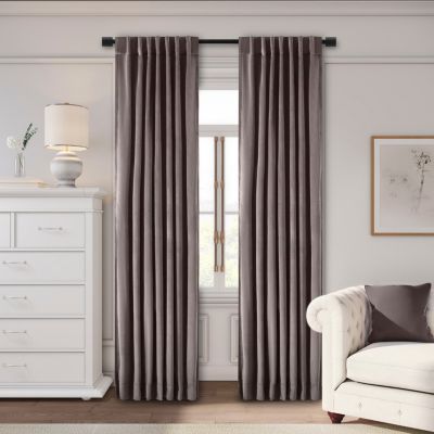 Premium Velvet Rod Pocket With Back Tabs Curtain Panel 50"W x 63"L