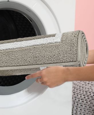 Double Line Border Tufted - Machine Washable Runner Rug, 26" x 96"