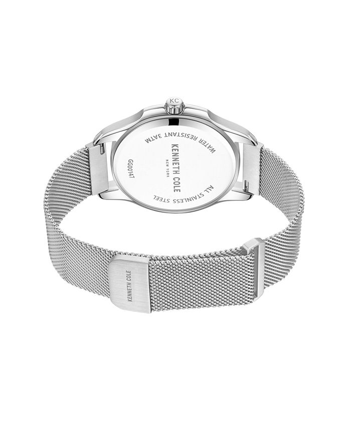 Kenneth Cole New York Men's Quartz Classic Silver-Tone Stainless Steel ...