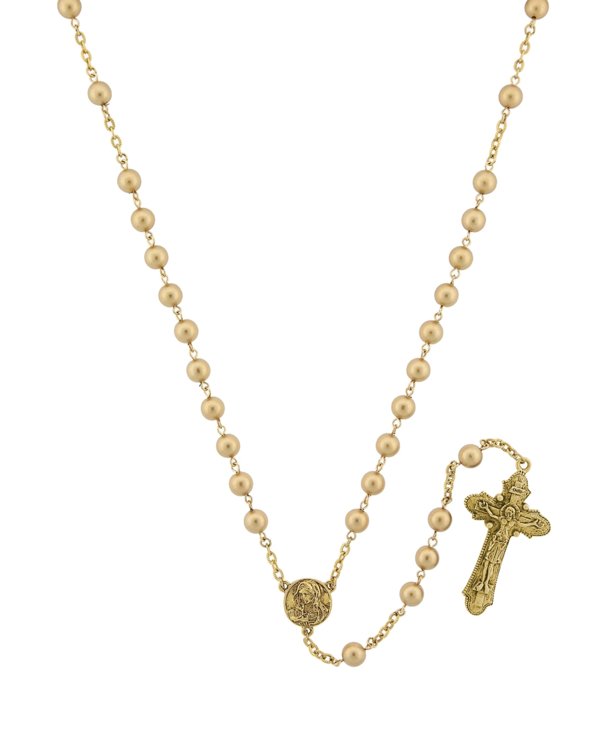 2028 Crucifix Rosary In Yellow